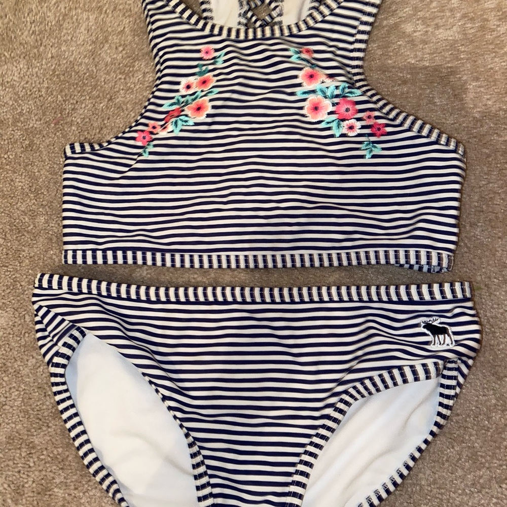 Abercrombie kids striped bathing suit